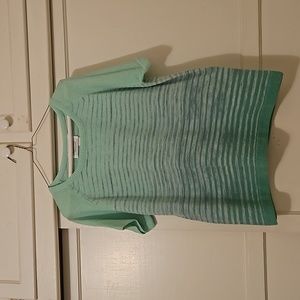 Talbott Teal Striped Shirt